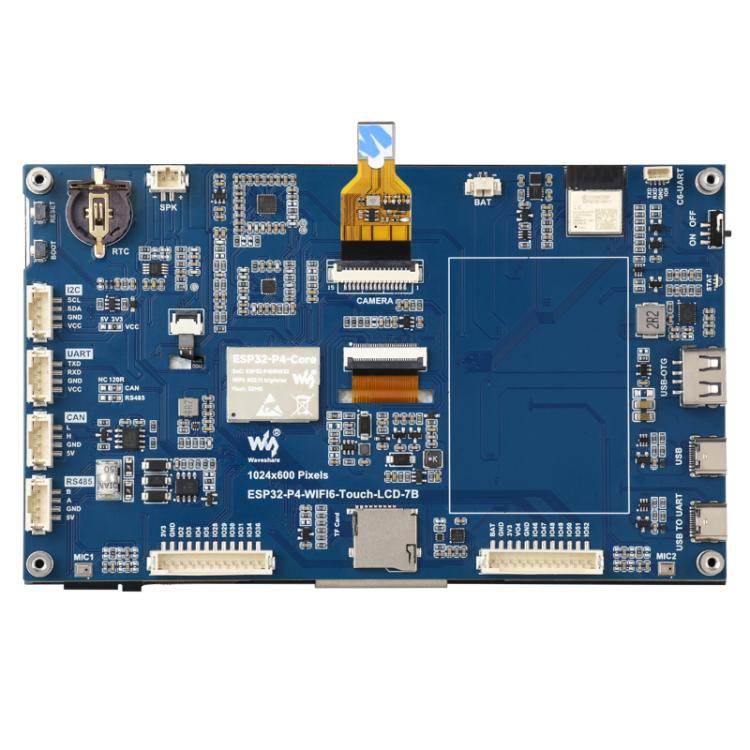 WAVESHARE ESP32-P4-WIFI6 7-Inch Five-Point Touchscreen Development Board 1024x600 Resolution, Version: Includes OV5647 Camera