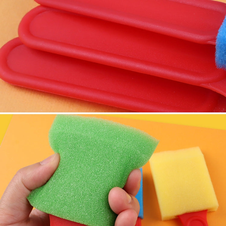 7 Sets Sponge Painting Brush Children Art Painting Seal Tool(3 PCS/Set Film Brush)