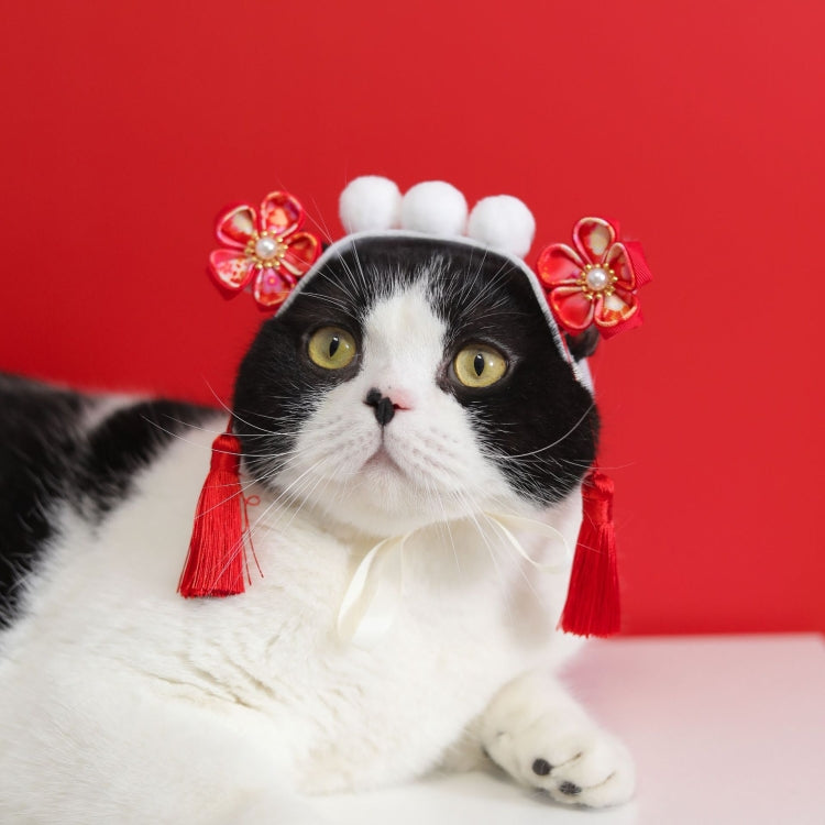 2 PCS Gege Royal Cat Headdress Dog Birthday Hat Court Crossdress