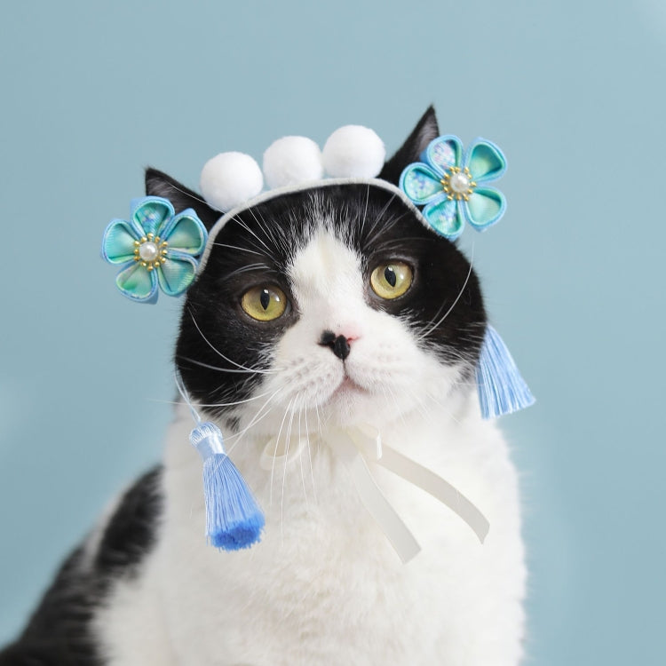 2 PCS Gege Royal Cat Headdress Dog Birthday Hat Court Crossdress