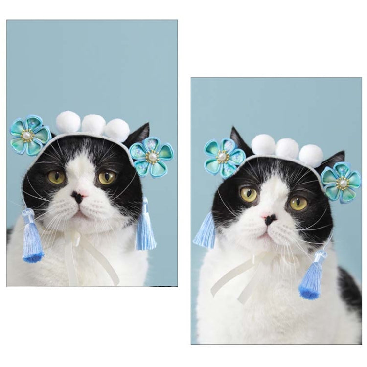 2 PCS Gege Royal Cat Headdress Dog Birthday Hat Court Crossdress