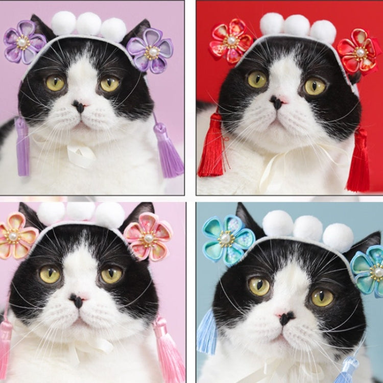 2 PCS Gege Royal Cat Headdress Dog Birthday Hat Court Crossdress