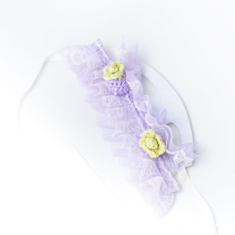 2 PCS Cute Cat Hat Dog Headdress Maid Birthday Hat Lace Headdress Photo Accessories