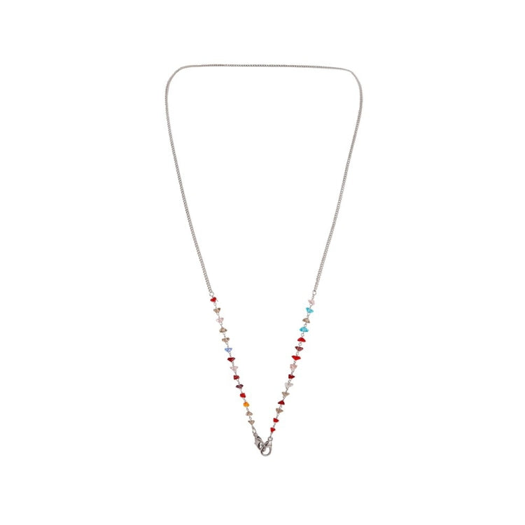 6 PCS Multi-Purpose Necklace Anti-Drop Chain Colorful Triangle Zircon Anti-Lost Masks Glasses Chain