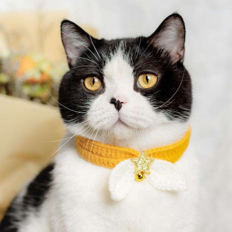 2 PCS Knitted Cat Small Bow Tie Cute Winter Warm Cat Scarf