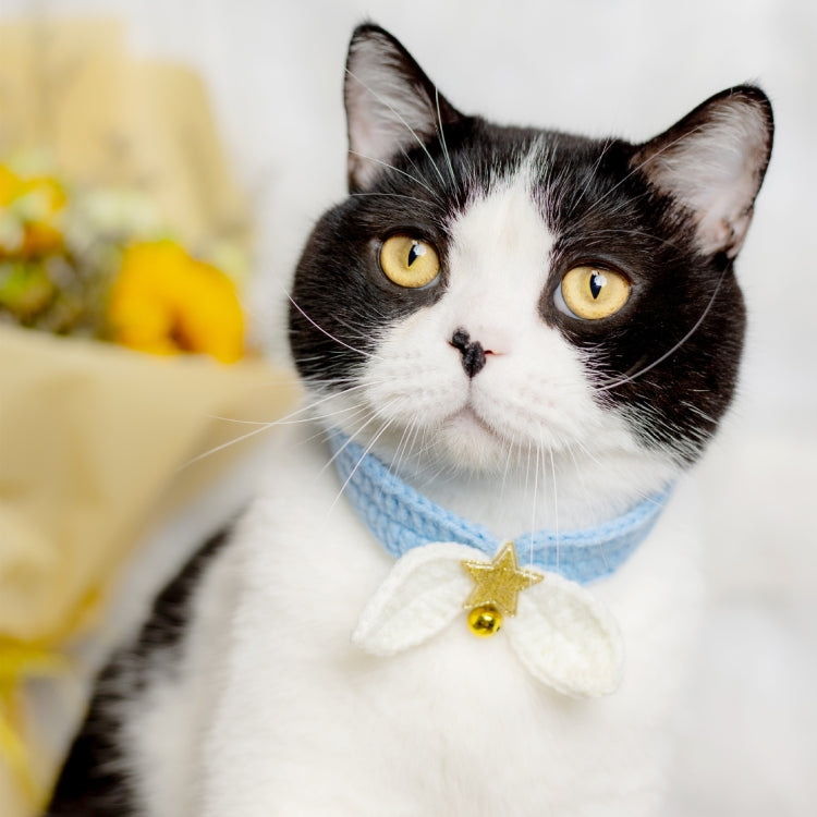 2 PCS Knitted Cat Small Bow Tie Cute Winter Warm Cat Scarf