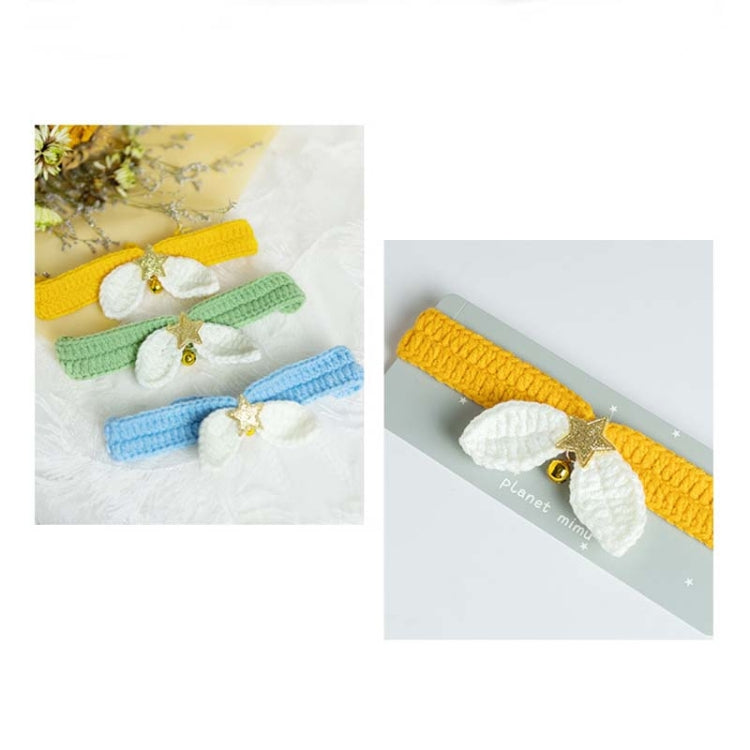 2 PCS Knitted Cat Small Bow Tie Cute Winter Warm Cat Scarf