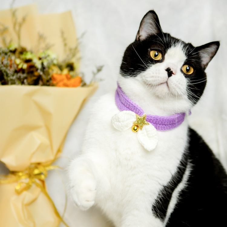 2 PCS Knitted Cat Small Bow Tie Cute Winter Warm Cat Scarf