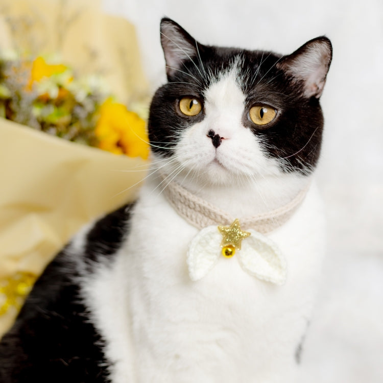 2 PCS Knitted Cat Small Bow Tie Cute Winter Warm Cat Scarf
