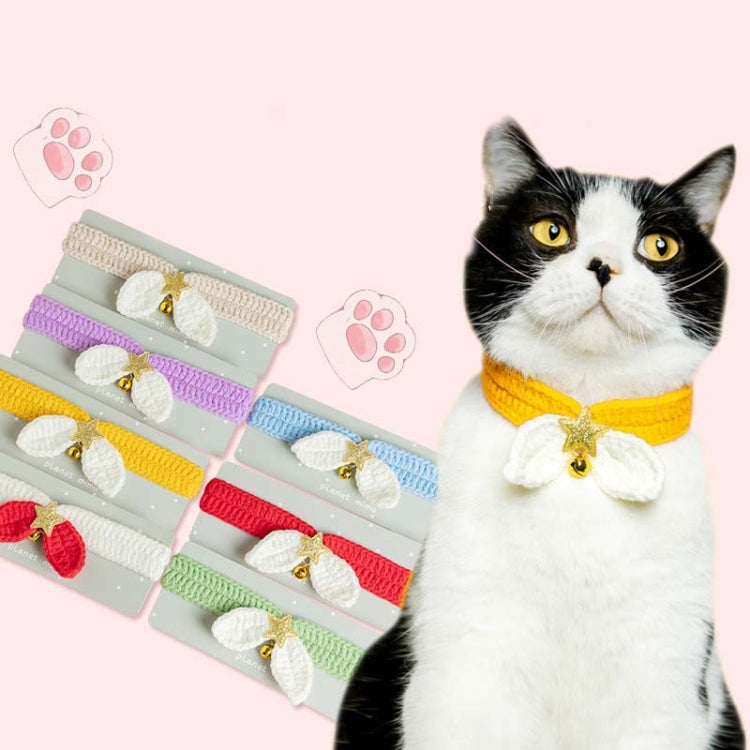 2 PCS Knitted Cat Small Bow Tie Cute Winter Warm Cat Scarf