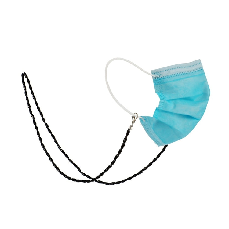 2 PCS Drop Style Faceted Crystal Mask Lanyard Necklace Chain Glasses Chain