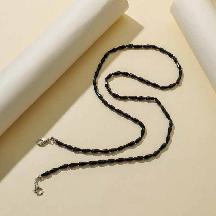 2 PCS Drop Style Faceted Crystal Mask Lanyard Necklace Chain Glasses Chain