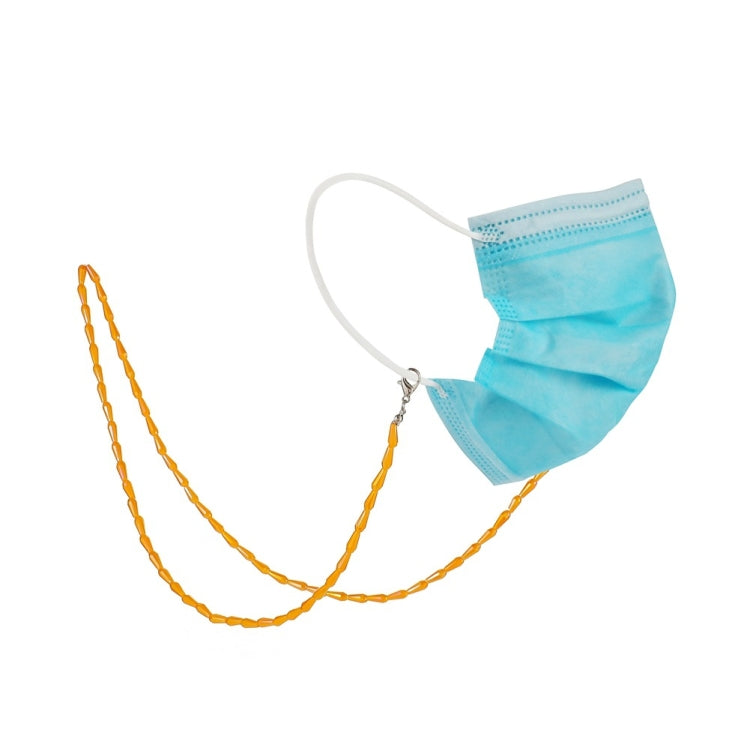 2 PCS Drop Style Faceted Crystal Mask Lanyard Necklace Chain Glasses Chain