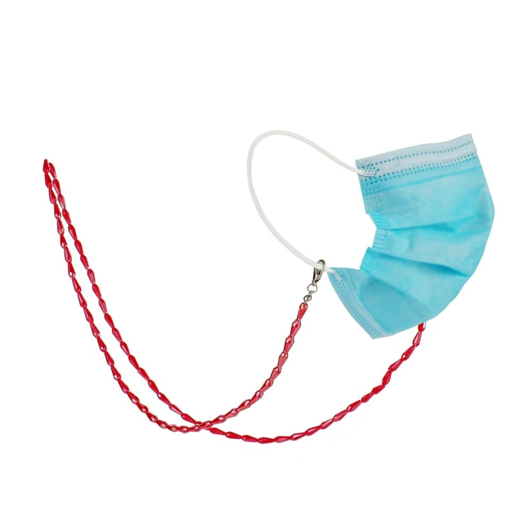 2 PCS Drop Style Faceted Crystal Mask Lanyard Necklace Chain Glasses Chain