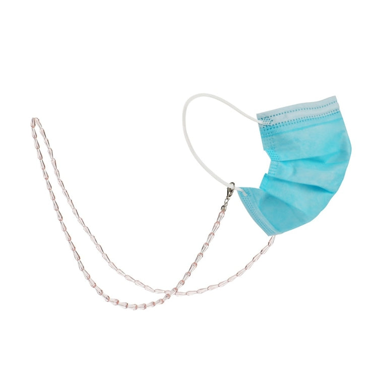 2 PCS Drop Style Faceted Crystal Mask Lanyard Necklace Chain Glasses Chain