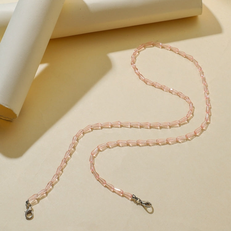 2 PCS Drop Style Faceted Crystal Mask Lanyard Necklace Chain Glasses Chain