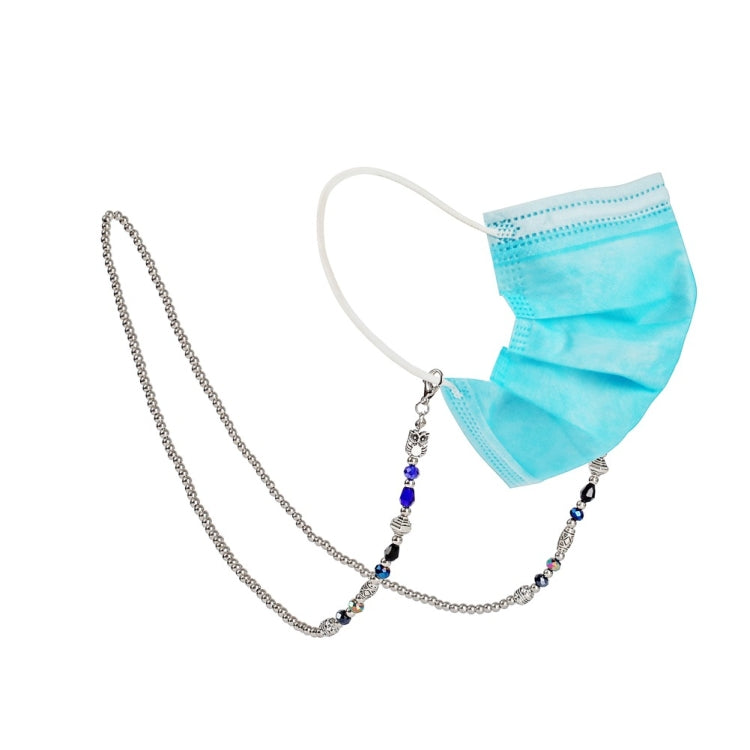 4 PCS Mask Anti-Lost Lanyard Round Beads Retro Mask Lanyard Colorful Bead Necklace Chain