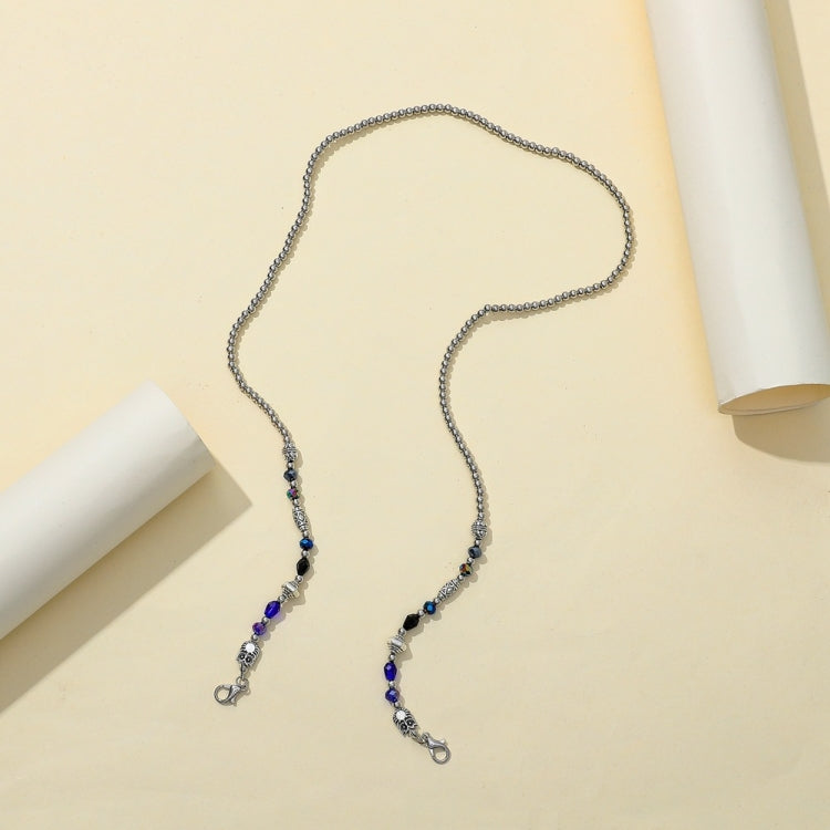 4 PCS Mask Anti-Lost Lanyard Round Beads Retro Mask Lanyard Colorful Bead Necklace Chain