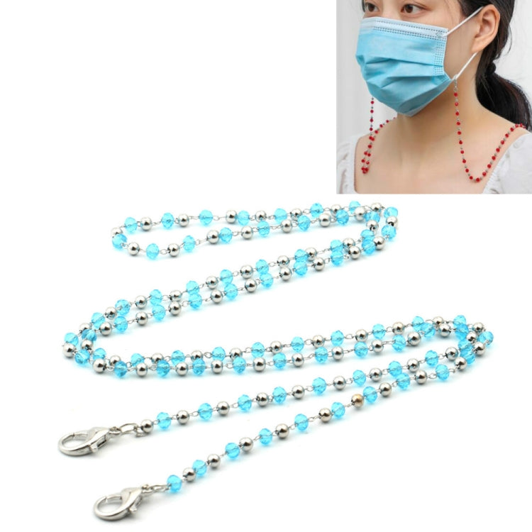 4 PCS Necklace Personalized Handmade Crystal Bead Chain Mask Anti-Lost Lanyard Glasses Chain