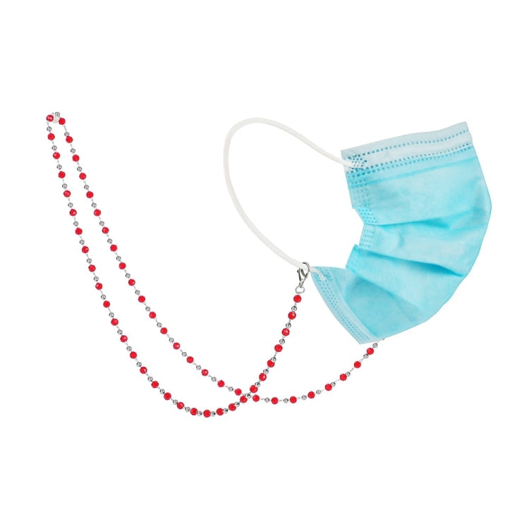4 PCS Necklace Personalized Handmade Crystal Bead Chain Mask Anti-Lost Lanyard Glasses Chain