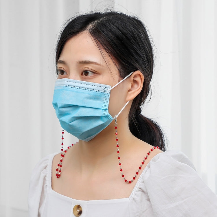 4 PCS Necklace Personalized Handmade Crystal Bead Chain Mask Anti-Lost Lanyard Glasses Chain