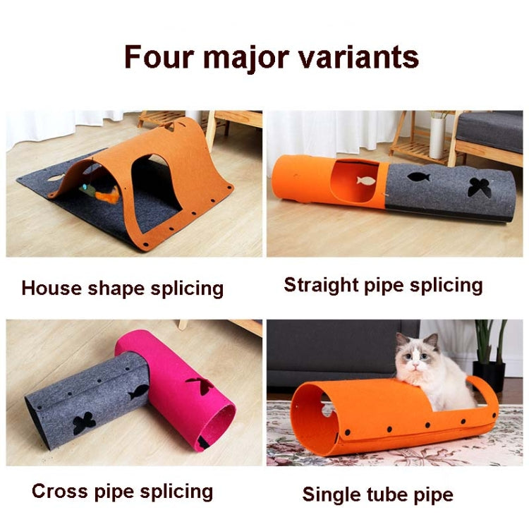 DIY Combination Felt Cat Tunnel Cat Litter, Specification: 52x70cm