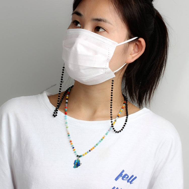 3 PC Jewelry Bead Chain Butterfly Pendant Mask Anti-Drop Lanyard Necklace Glasses Chain