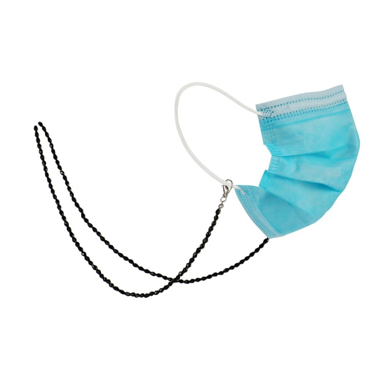 3 PCS Drop-Shaped Beaded Crystal Mask Anti-Lost Lanyard Fashion Glasses Chain