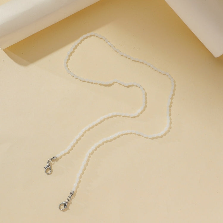 3 PCS Drop-Shaped Beaded Crystal Mask Anti-Lost Lanyard Fashion Glasses Chain