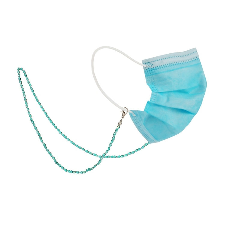 3 PCS Drop-Shaped Beaded Crystal Mask Anti-Lost Lanyard Fashion Glasses Chain