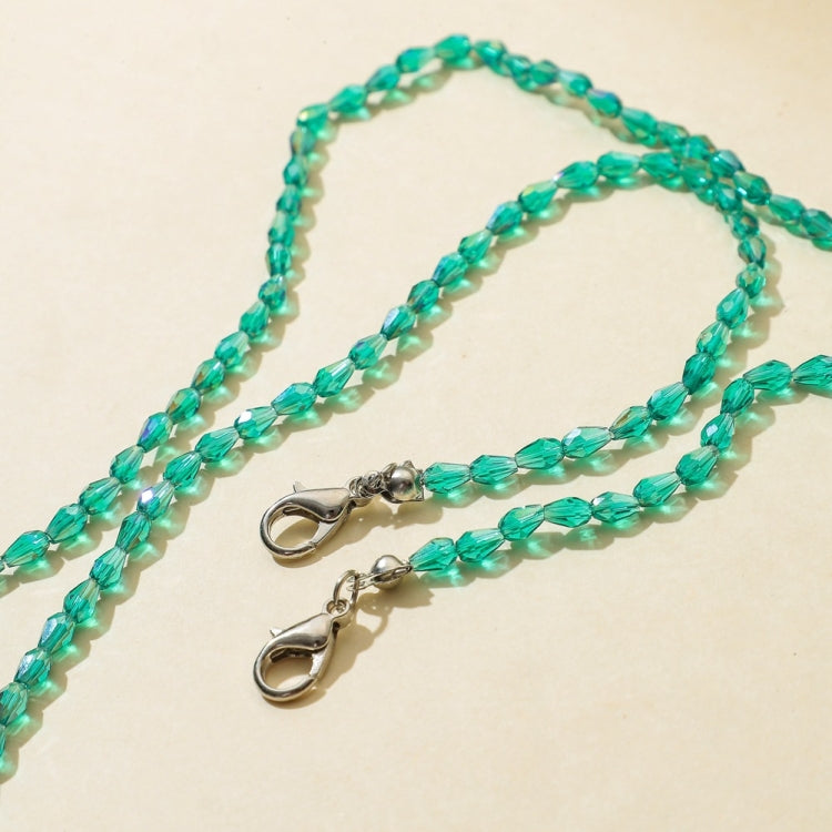 3 PCS Drop-Shaped Beaded Crystal Mask Anti-Lost Lanyard Fashion Glasses Chain