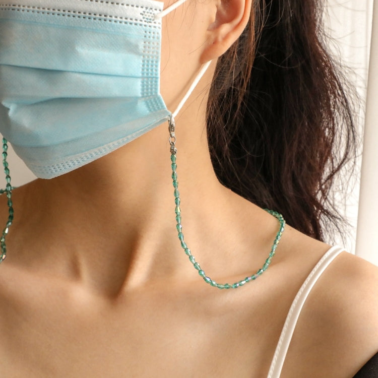 3 PCS Drop-Shaped Beaded Crystal Mask Anti-Lost Lanyard Fashion Glasses Chain
