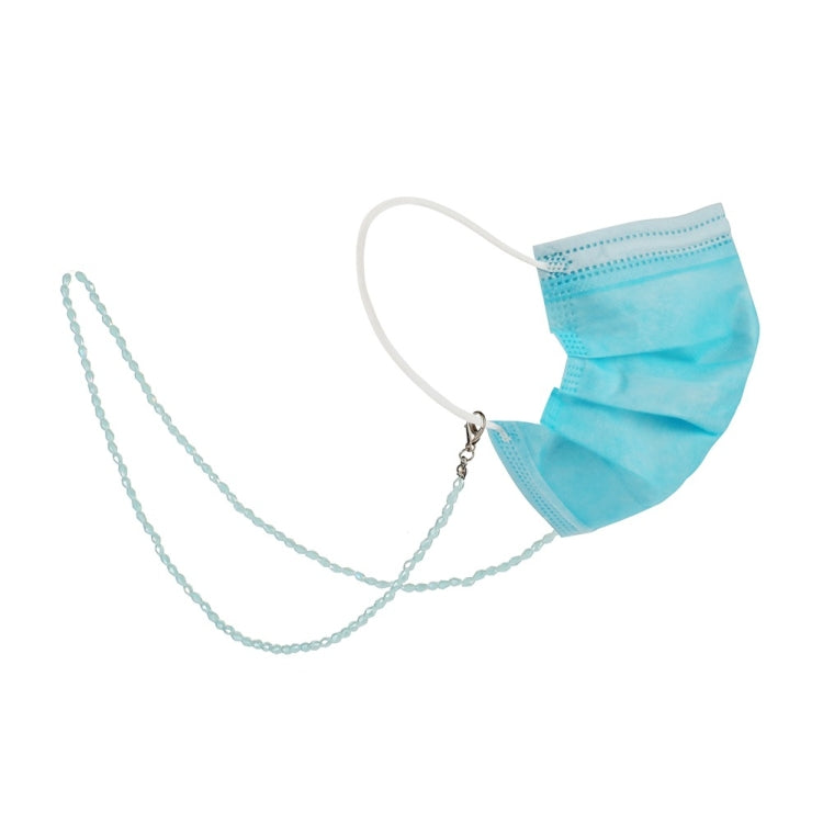 3 PCS Drop-Shaped Beaded Crystal Mask Anti-Lost Lanyard Fashion Glasses Chain