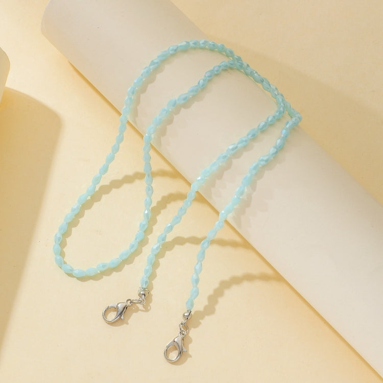 3 PCS Drop-Shaped Beaded Crystal Mask Anti-Lost Lanyard Fashion Glasses Chain