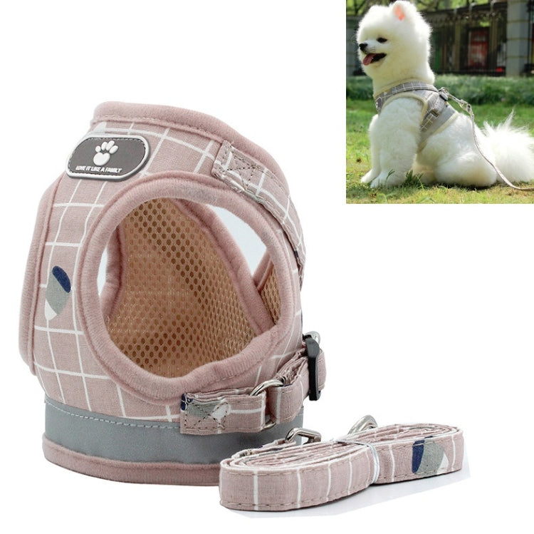 Reflective & Breathable Vest Traction Rope Pet Chest Leash, Size:L