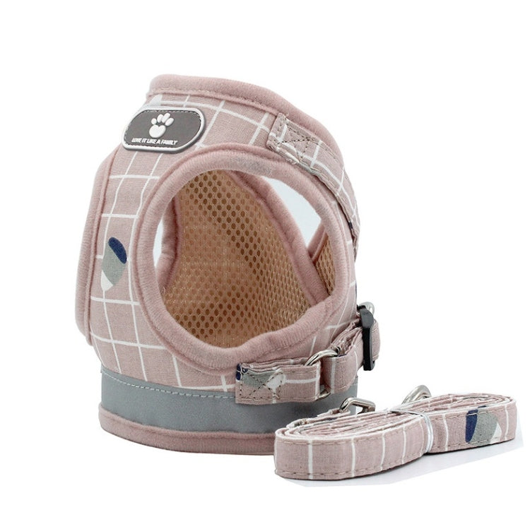 Reflective & Breathable Vest Traction Rope Pet Chest Leash, Size:L