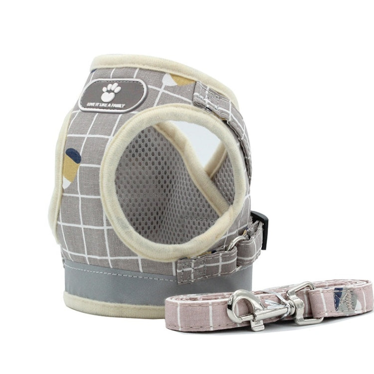 Reflective & Breathable Vest Traction Rope Pet Chest Leash, Size:L
