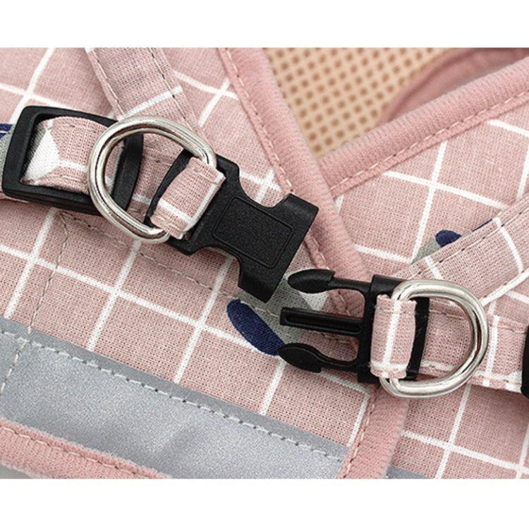 Reflective & Breathable Vest Traction Rope Pet Chest Leash, Size:L