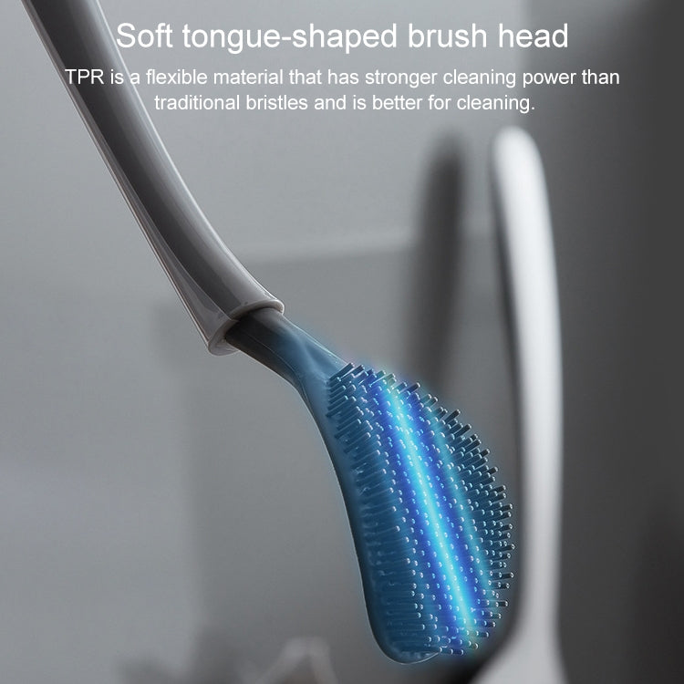 Toilet Brush Household Toilet Dead Corner Silicone Brush Wall-Mounted Cleaning Kit