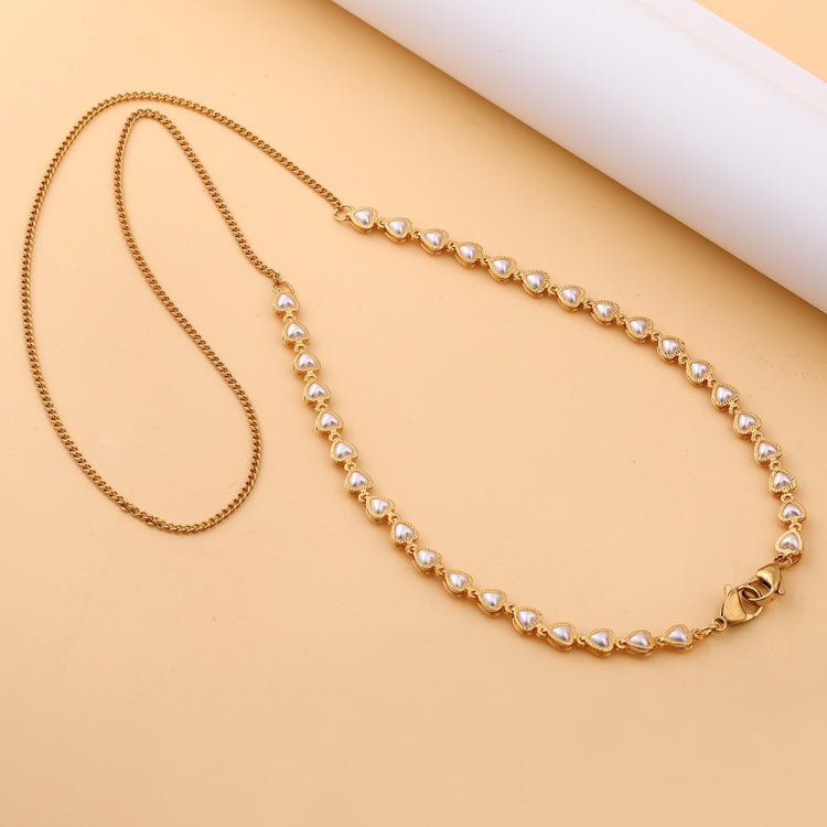 4 PCS Retro Love Pearl Multi-Purpose  Anti-Lost Hanging Mask Glasses Chain