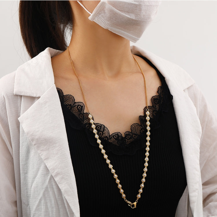4 PCS Retro Love Pearl Multi-Purpose  Anti-Lost Hanging Mask Glasses Chain