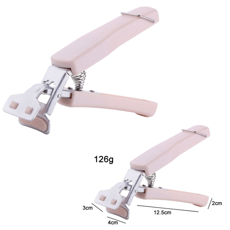 Multifunctional Stainless Steel Non-slip Kitchen Bowl Clamp, Color: Apricot