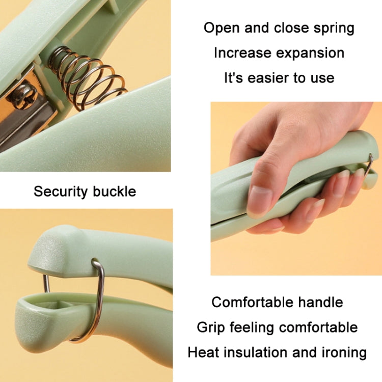 Multifunctional Stainless Steel Non-slip Kitchen Bowl Clamp, Color: Y304 Green
