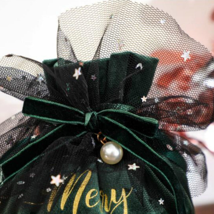 Christmas Velvet Peace Fruit Gift Bag Christmas Decoration Supplies Children Candy Gift Bag
