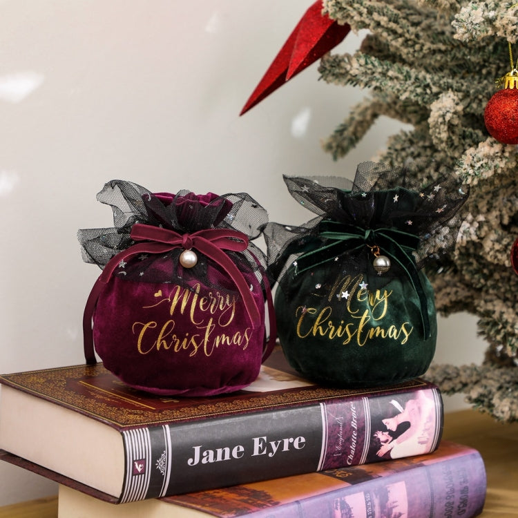 Christmas Velvet Peace Fruit Gift Bag Christmas Decoration Supplies Children Candy Gift Bag