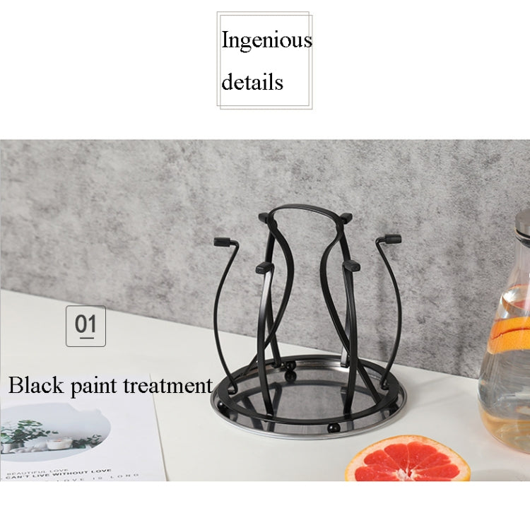 Wrought Iron Drain Household Cup Holder Portable With Belt Tray Cup Holder Living Room Cup Storage Rack