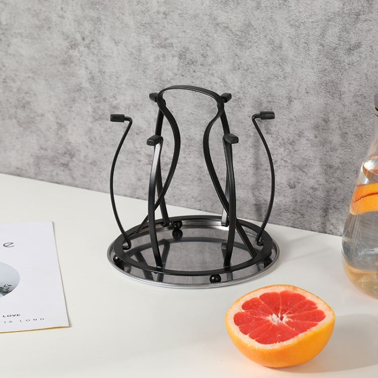 Wrought Iron Drain Household Cup Holder Portable With Belt Tray Cup Holder Living Room Cup Storage Rack