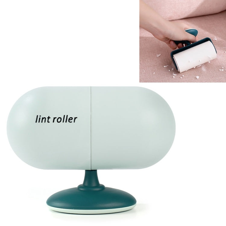 Capsule Tearable Cleaning Hair Removal Device Home Office Portable Hair Sticking Device, Specification: Sticking Device + 8 Roller(Green)