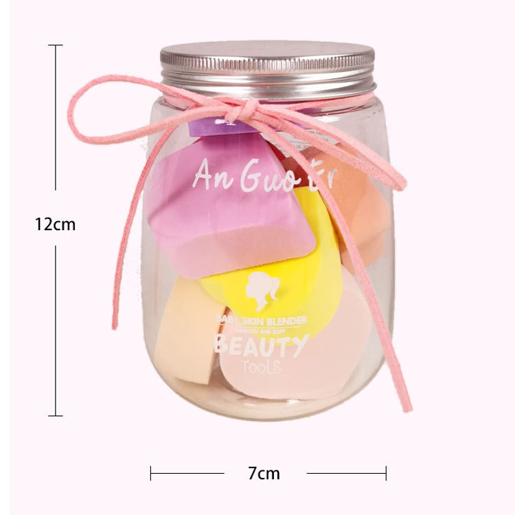 3 Sets 8 In 1 Can Canned Powder Puff Hydrophilic Non-Latex Powder Puff Shaped Puff Set Random Color Delivery