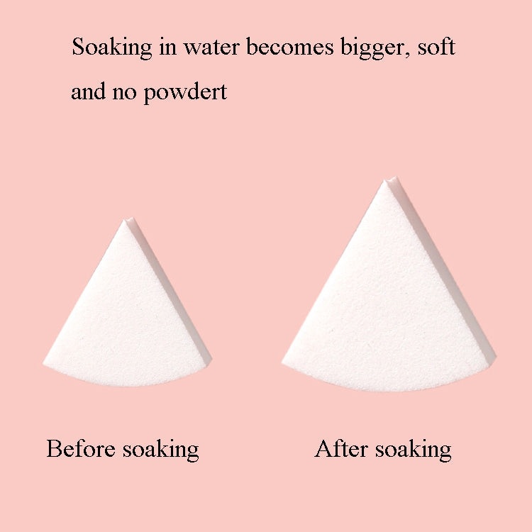 3 Sets 12 in 1 Cans Disposable Powder Puff Triangle Makeup Powder Puff Set Fan-Shaped Powder Puff